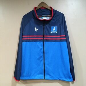 Ted Lasso AFC Richmond Track Jacket Mens L Blue Red Soccer Costume TV Show Sport